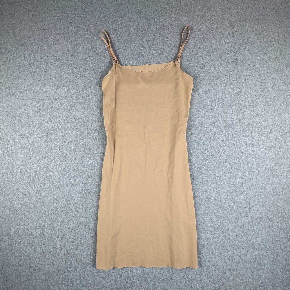 Vassarette Women Small Nude Beige Full Slip Dress Adjustable Straps Shapewear